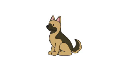 How to Draw A German Shepherd Easily